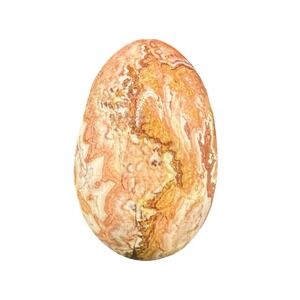 Egg Shaped Rosetta Picture Rock Cabochon 1.5" x 1" x 3/8" Dolomite Quartz 0.4 oz